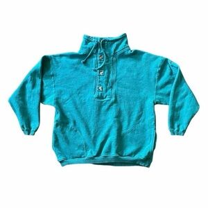 Mododoc Teal Quarter-Zip Sweatshirt